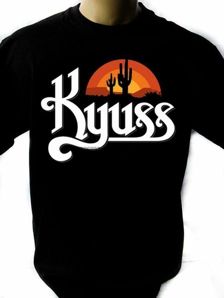 

men's t-shirts kyuss logo mens black rock t-shirt sizes s-xxxl, White;black