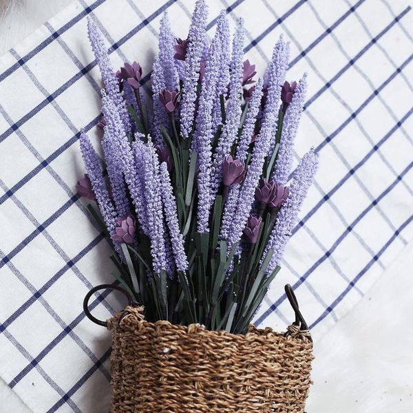 

decorative flowers & wreaths 5pcs/lot artificial lavenders bunch table centerpieces flower fake plant for wedding home office decor party