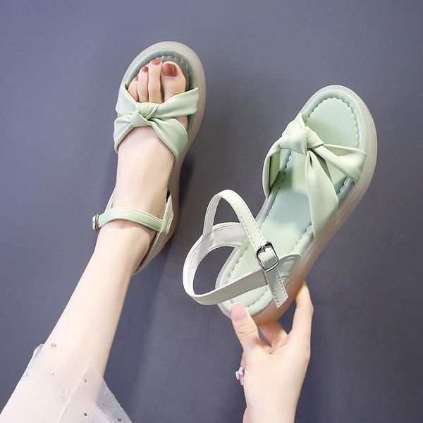 

slippers low house platform butterfly-knot female shoes slides fashion med 2021 soft luxury rubber scandals fabric pu hoof heels, Black