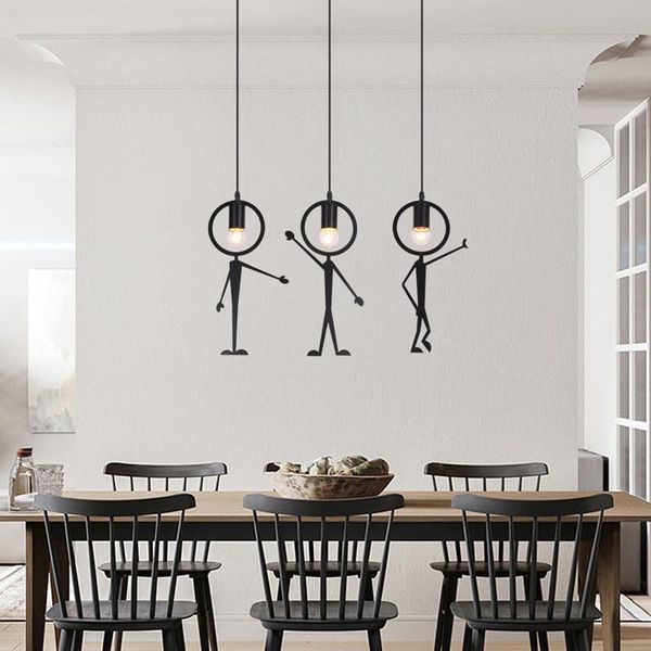 

pendant lamps chandelier retro little lron man cartoon children dining room bedroom living loft ceiling restaurantchild