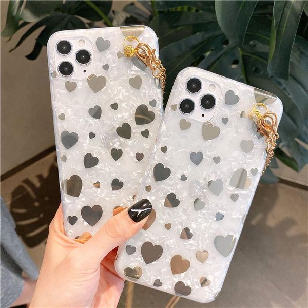 

cell phone pouches suitable foriphone11promax mobile shell electroplating love flash soft with bracelet queen wild exclusive my style