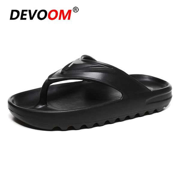 

slippers summer men flip flops casual shoes non-slip soft sole slides bathroom home sandals sandalias hombre 46, Black