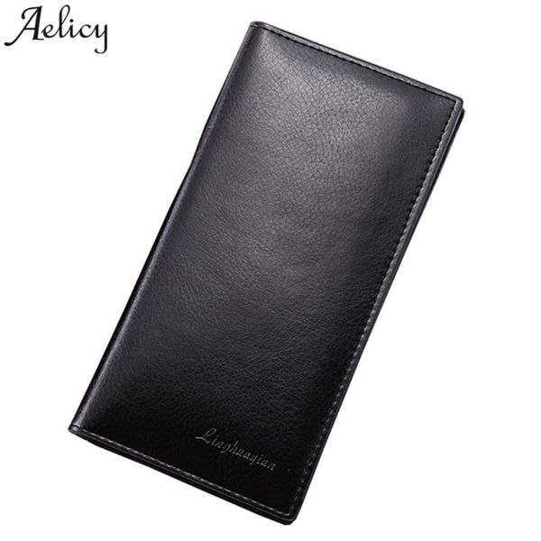 

wallets aelicy 2021 fashion light mens boys wallet leather concise money bag huge capacity purse card holder, Red;black
