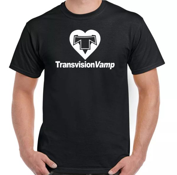 

transvision vamp t-shirt mens wendy james 80's pop rock music top, White;black
