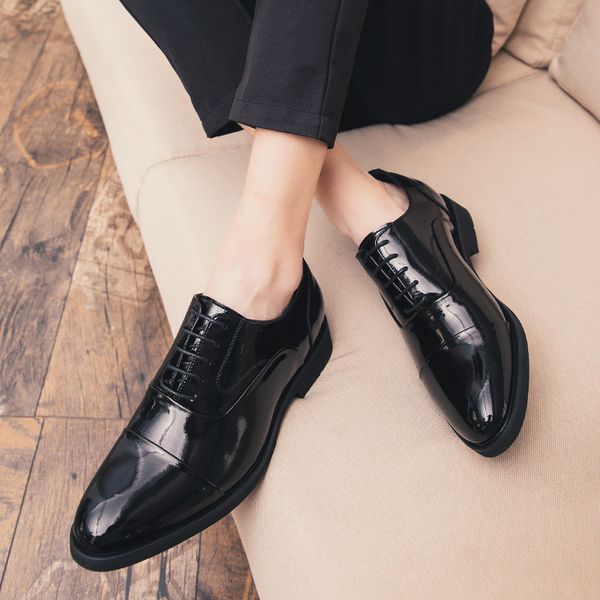 

formal leather sho fashion trend casual men's busins formal, Black