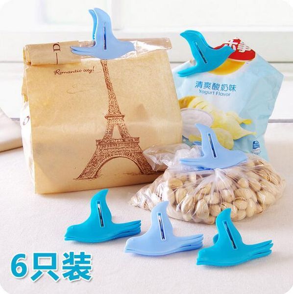 

bird shape clip snack sealing 6 pcs/lot plastic freshness bag clips
