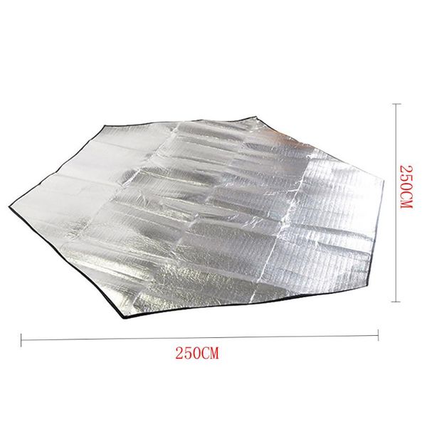 

outdoor pads 2021 waterproof aluminum foil eva camping mat foldable sleeping picnic beach mattress pad 250x250x0.3cm 22g3