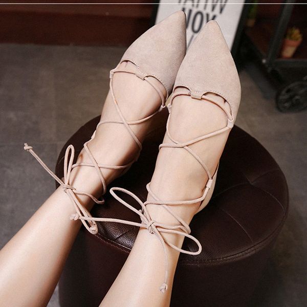 

fashion pointed women flat shoes straps female sandals fashion flat shoes girl roman large size 34 42 women y4cp#, Black