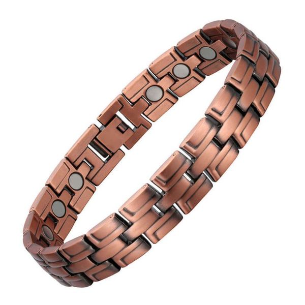 

link, chain fashion simple copper bracelet magnetic men's bracelets jewelry, Black