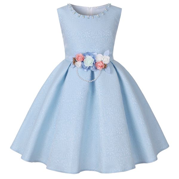 Baby Kids Flower Abiti da compleanno graziosi per ragazze Bambini Toddler Princess Dress dress for girl Eveving Party Costume Clothes Q0716