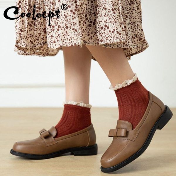 

coolcept size 30-43 women pumps fashion bowknot buckle strap high heel shoes woman casual daily office lady party footwear dress, Black
