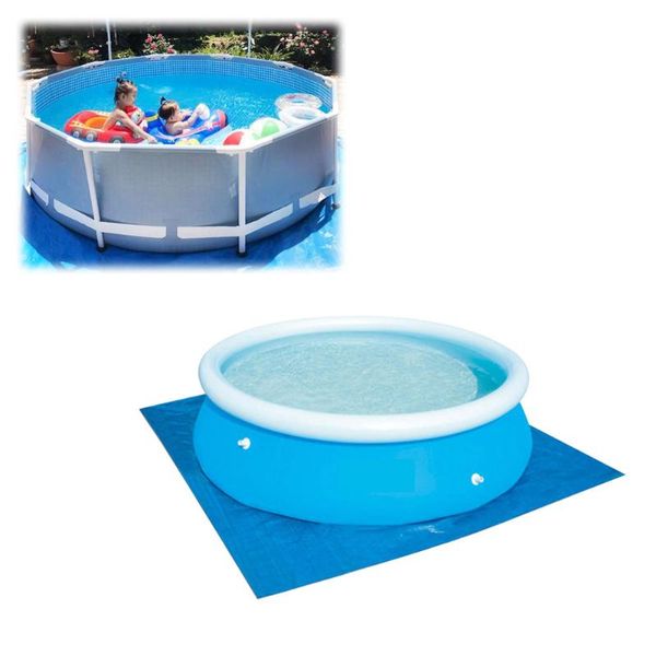 

life vest & buoy swimming pool cover dust rainproof blue round tarpaulin durable for family garden pools accessories