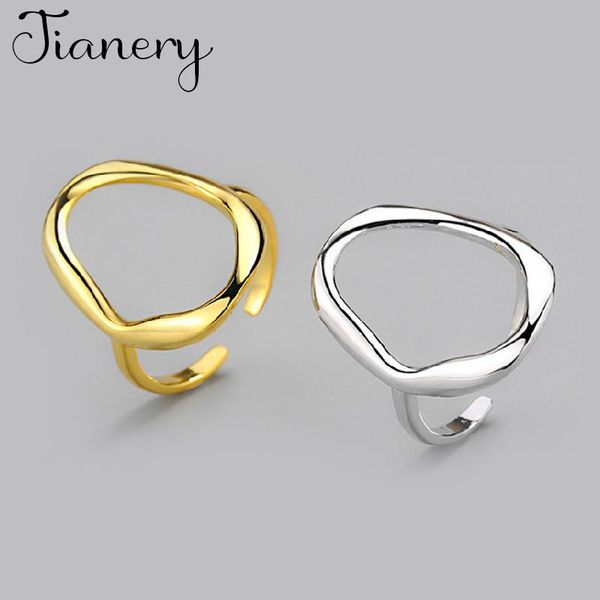 

circle rings for women wedding statement jewelry valentines gifts lover finger ring 2021, Slivery;golden