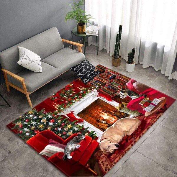 

carpets merry christmas gift carpet parlor decor floor area rugs kid play mats bedroom snowman santa claus living room rug