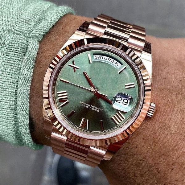 

3333 fashion mens watch 41mm 2813 automatic movement ss watches men mechanical designer men's datejust wristwatches btime relogio mascu, Slivery;brown