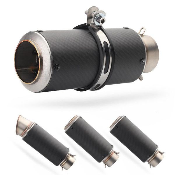 

motorcycle exhaust system 51mm/60mm pipe sc project with db killer motocross muffler carbon fiber for cb400 er6n gy6 atv dirt