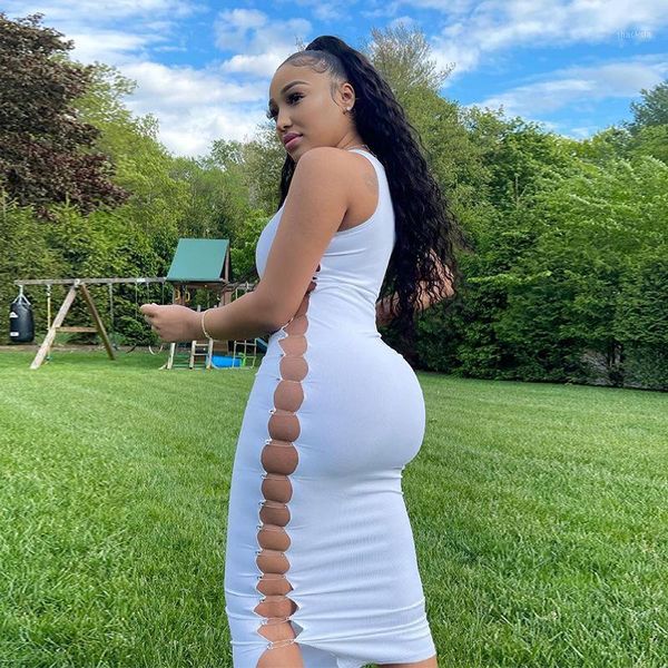 

casual dresses dress women summer 2021 fashion v-neck side stitching sleeveless vestidos blg144921, Black;gray