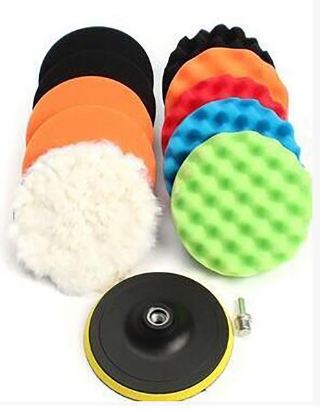 

car sponge 12pcs 3/4/5/6 inch buffing polishing pads kit for polisher buffer