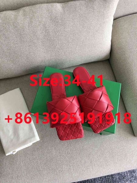 

70% off wholesale sandals flip-flops shoes luxury new square toe diamond plaid woven all-match casual flat slippers sandals 1tap, Black