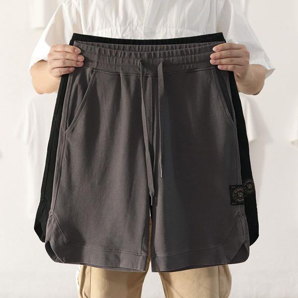 

men's shorts menÂ summerÂ casualÂ knittedÂ shortsÂ cottonÂ thinÂ breathableÂ looseÂ drawstringÂ sportÂ joggerÂ outfitÂ washÂ solidÂ colorÂ halfÂ, White;black