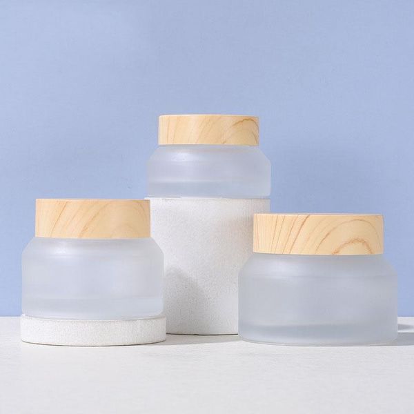 

storage bottles & jars arrival 15g 30g 50g frosted empty cosmetic with plastic lid makeup face cream container in stock