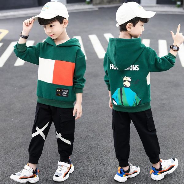 

clothing sets 2021 fashion spring summer boys suitsÂ sweatshirtsÂ + pants 2pcs/set kids jacket teenager sport leisureÂ tracksuit high qu, White