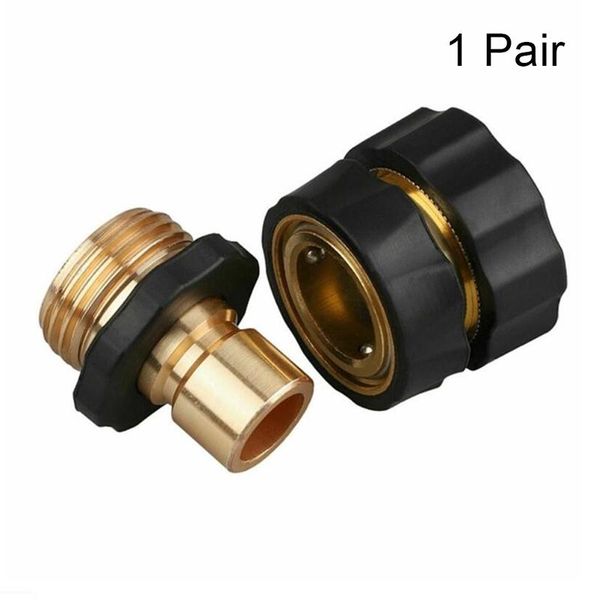 

watering equipments 1pair universal garden hose quick connect 3/4" brass female male water connector tools