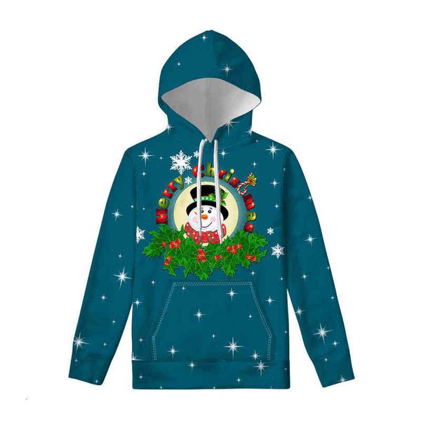 

men's hoodies sweatshirts snowflak and broken flowers hooded sweater santa claus elk hooded et men's style, Black