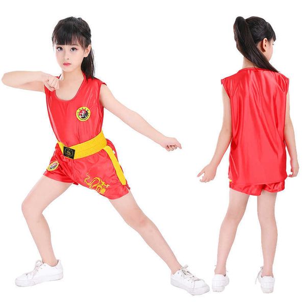

sanda suit children sanda boxing martial arts performance training suit men's and women's muay thai combat vest shorts, Black;white