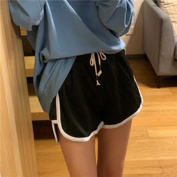 

women's shorts summer style is contracted recreational female korean edition loose wide leg 3 minutes pants student runs sports, White;black