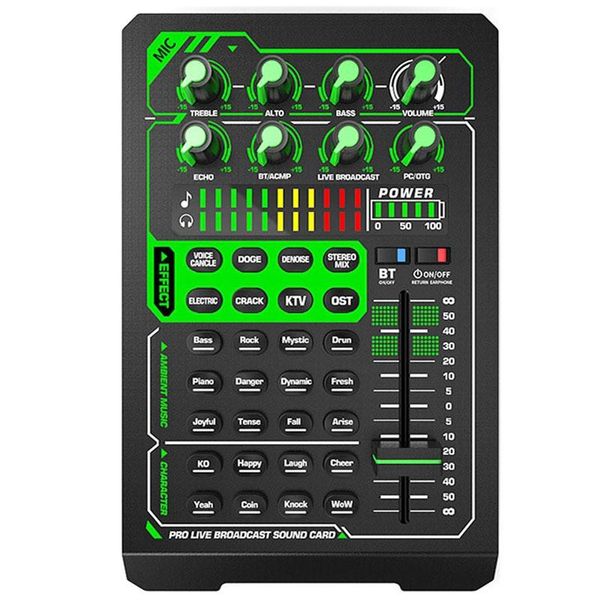 

sound card, live mixer for pc podcast gaming tiktok dj cards