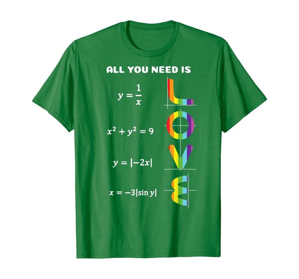 

funny all you need is love pride math t shirt, White;black