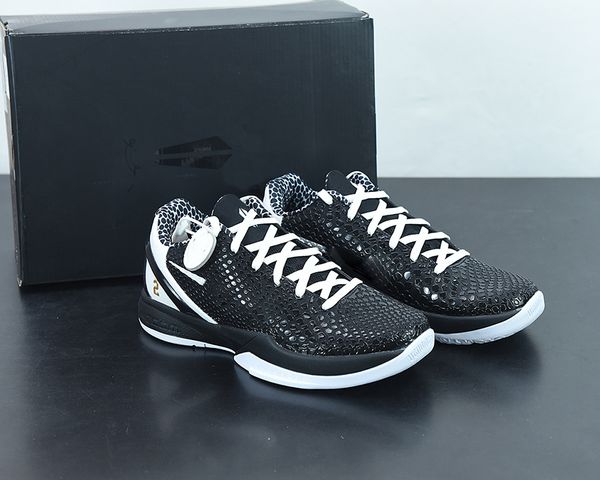 

shoes mamba forever 6s men basketball black white sports sneakers trainers