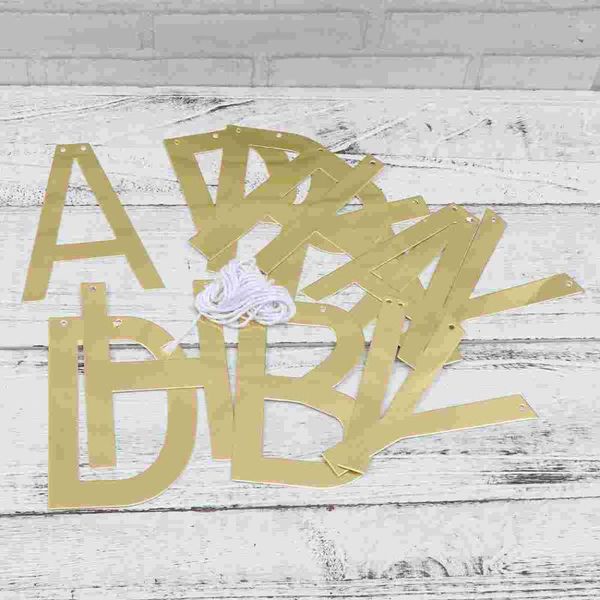 

party decoration sequins banner hanging birthday letter garland supplies (golden)