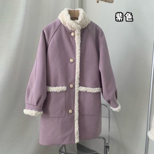 

women's wool & blends [batino] lamb overcoat winter in 2021, Black