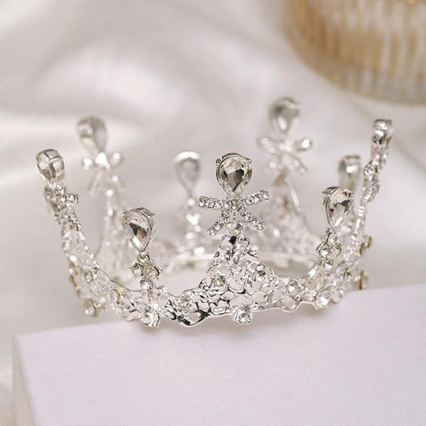 

hair clips & barrettes jeweled crowns beautiful headpiece wedding crown tiaras accessories for prom birthday costume party bn, Golden;silver