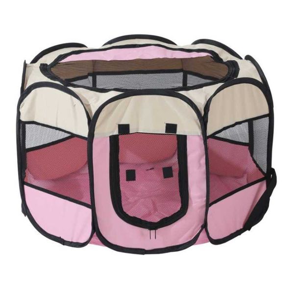 

cat beds & furniture folding dog tent house pink bed for small dogs portable sleeping supplies cats kennels accessories