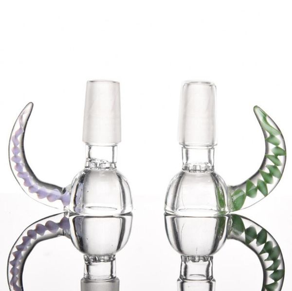 Cool Ox Horn Griff Rauchen 14 MM 18 MM Männlich Shisha Adapter Stecker Schnittstelle Glas Schüssel Behälter Wasserpfeife Tabak Bohrinseln Gefäßhalter Bong Down Stem Tool