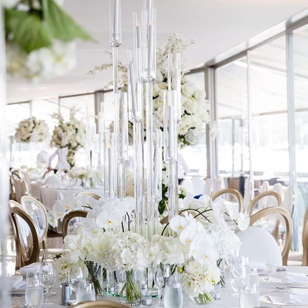 

party decoration 10pcs)wedding centerpiece clear acrylic crystal flower stand floral frame for event decor ab0605