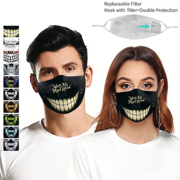 

dust tusk digital printing protective and haze mask, washable filter element mask