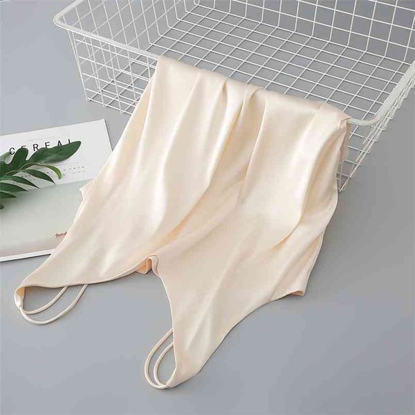 

women's summer camisole spaghetti strap women halter white cami sleeveless satin silk tank black apricot shirts 210507