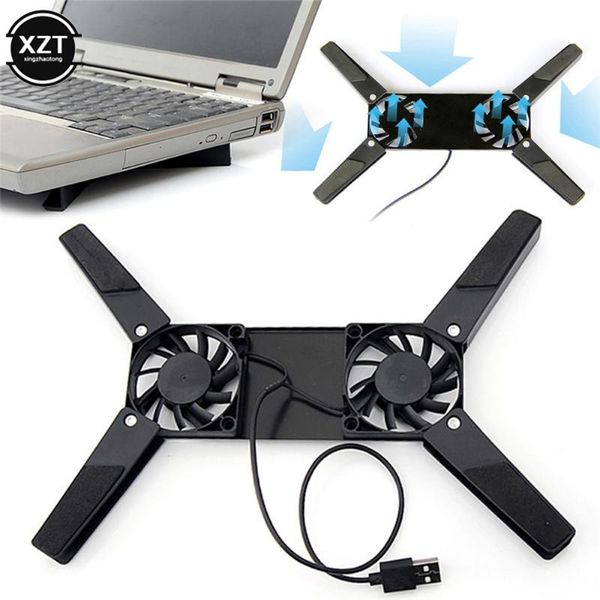 

lapcooling pads rotatable usb fan pad 2 fans cooler notebook computer stand for 10-17" peripherals xnc