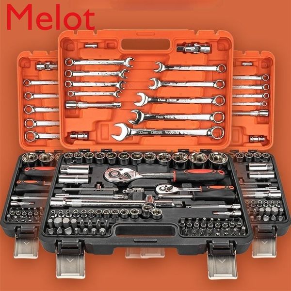 

car sunshade auto repair tools set xiaofei sleeve ratchet wrench combination with maintenance toolbox high quality