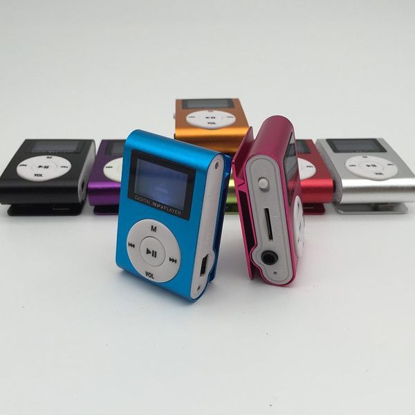 

& mp4 players sport mp3 player with lcd screen/metal mini clip metal multicolor portable music micro tf/sd card slot