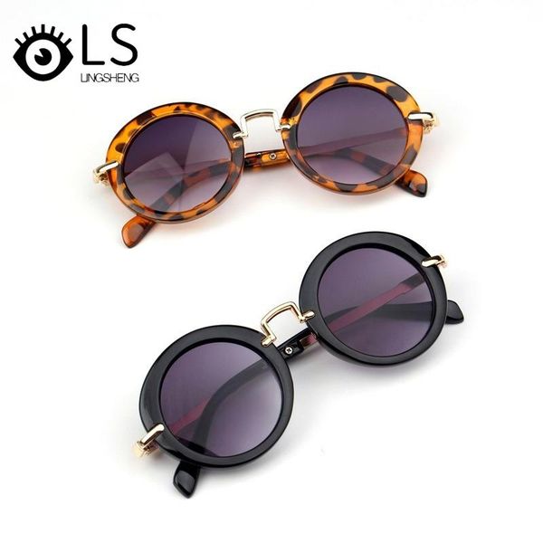 

retro round frame baby glasses metal toad 2021 summer children sunglasses uv400 boys and girls yb238, Blue