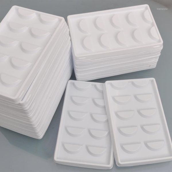 

100/pack wholesale eyelash packaging box lash boxes package custom rectangle plastic white false eyelashes tray case vendors1