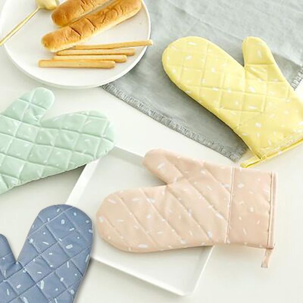 

pairs for kitchen convenience cooking microwave oven gloves mitts pot pad heat proof protected potholder