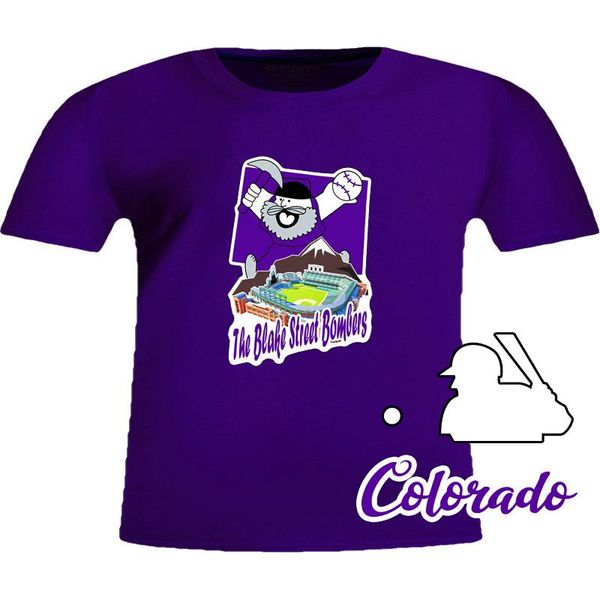 

men's t-shirts baseball t-shirt colorado, White;black