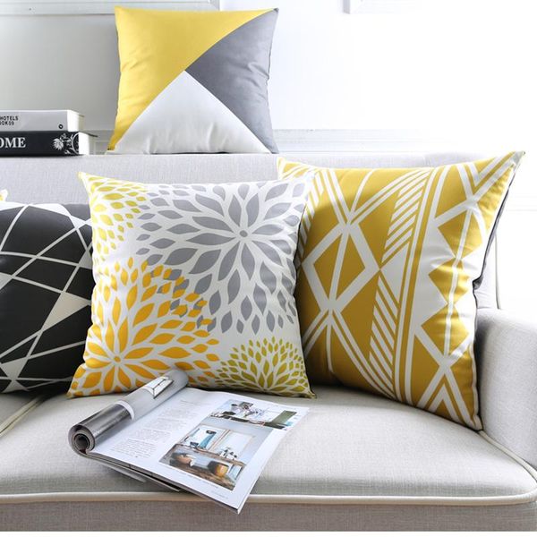 

cushion/decorative pillow nordic minimalist striped carpet pattern pillowcase by triangle lattice rhombus geometric cushion cover velvet sof