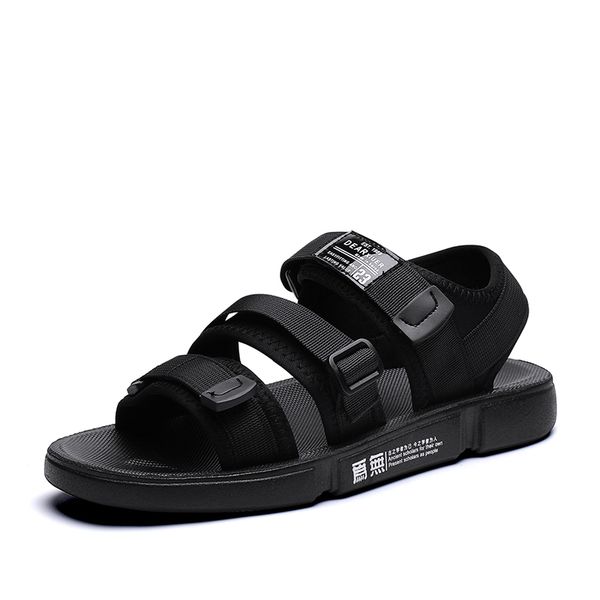 

classic summer sandals flat lady gentlemen ale sandy beach shoes children luxurys designers slippers men women, Black